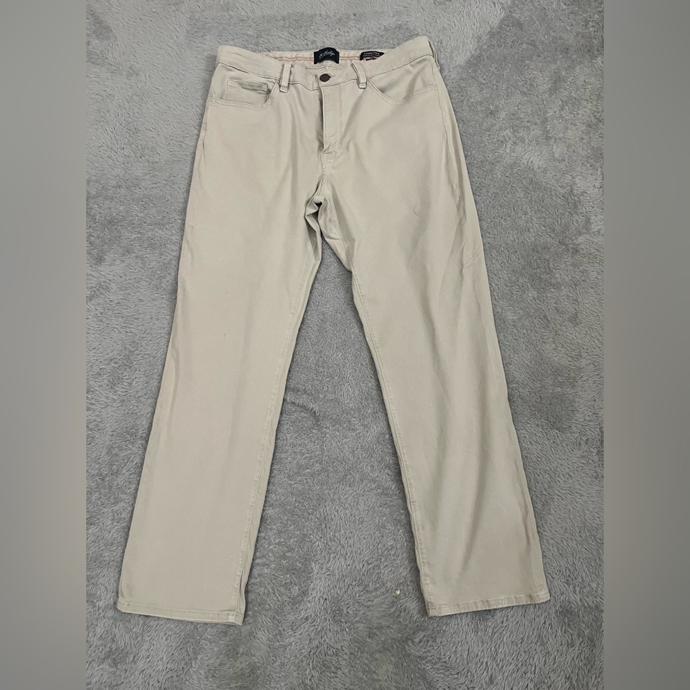 34 Heritage Charisma Comfort Rise Classic Jeans Mens Tan READ